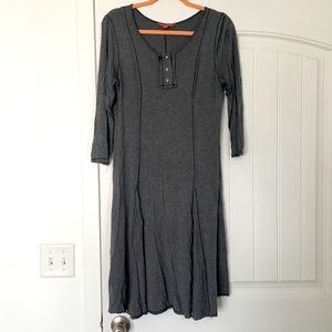 ModCloth Fit and Flare Dress | Charcoal Grey